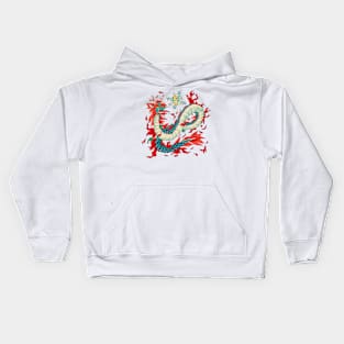 Minhwa: Fire Dragon A Type Kids Hoodie